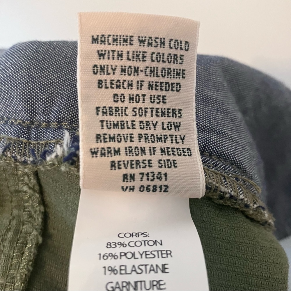 L.L. Bean Womens Favorite Fit Sz. 12 Spring Green Cotton Corduroy HEMMED - Picture 3 of 6
